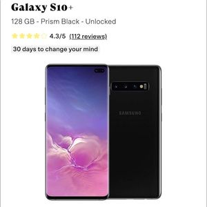 Brand New IN BOX WITH CHARGER EAR PHONES Galaxy S10+ 128GB Prism Black Unlocked